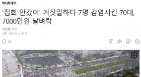 거짓말하다 7명 감염시킨 70대의 최후