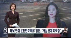 대낮 음주운전으로 입건된 여배우